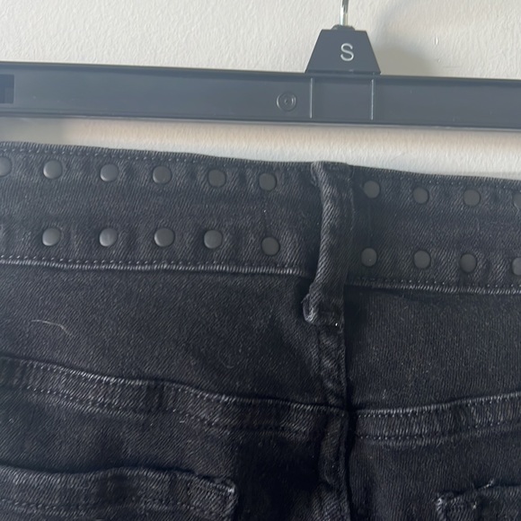 High Rize Stretch Denim Ankle Jeans with Stud accent - Picture 3 of 15